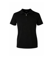 Trender 26YSS9000024 Siyah Erkek Polo Yaka T-shirt Kayı Yarım Fermuarlı