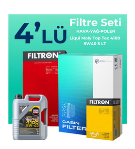Filtron Nissan Juke 1.6 Filtre Bakım Seti Liqui Moly Motor Yağlı (2011-2018) 4 Lü