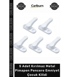 Özel Üretim Beyaz Pvc Güvenlik Mandalı 5 Adet Kırılmaz Metal Pimapen Pencere Emniyet Çocuk Kilidi