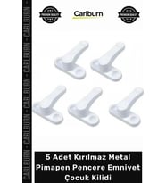 Özel Üretim Beyaz Pvc Güvenlik Mandalı 5 Adet Kırılmaz Metal Pimapen Pencere Emniyet Çocuk Kilidi