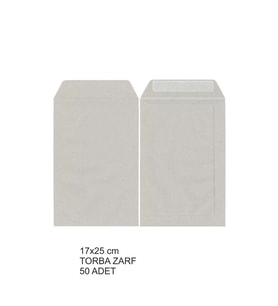 A5 Torba Zarf 17x25 Cm 50 Adet