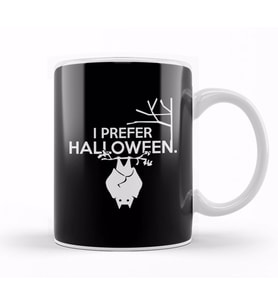 Christmas I Prefer Halloween Kupa Bardak Porselen