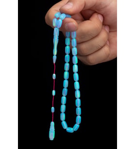 Sertifikalı Sistem Püskül 6x10.5mm Sedefli Opal Tesbih 13Gr Kapsül Kesim (Çok Renkli)