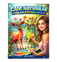 Cam Hayvanlar Sayılarla Boyama Kitabı – (Örnekleriyle 40 Süper Boyama)