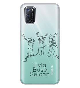 Oppo Art Friends Tasarımlı Şeffaf Telefon Kılıfı