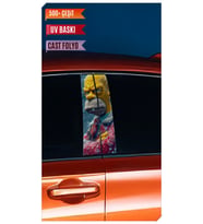 Araç Kapı Direk Kaplama Folyosu Simpson Desenli (Sağ Sol Takım) (2 Adet) - 22x50 (Çok Renkli)