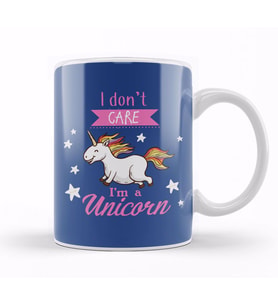 I Don't Care I'm A Unicorn Kupa Bardak Porselen