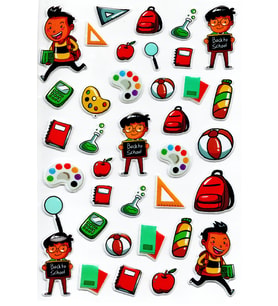 Sticker Kabartmalı A4 boyutunda Stiker Defter, planlayıcı etiket -(Lim104) - Okul, Ders