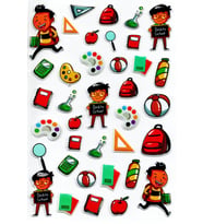 Sticker Kabartmalı A4 boyutunda Stiker Defter, planlayıcı etiket -(Lim104) - Okul, Ders