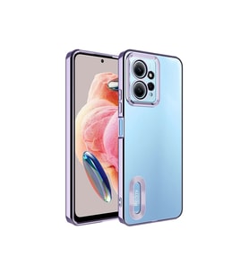 Xiaomi Redmi Note 12 4G Uyumlu Kılıf Kamera Korumalı Logo Gösteren Zore Omega Kapak