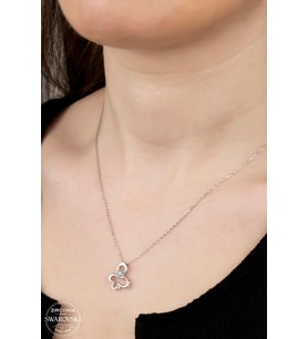 SWAROVSKİ TAŞLI  ZİRCONİA YUSUFÇUK 925 AYAR GÜMÜŞ KOLYE