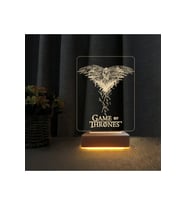 3D LED Gece Lambası, Game of Thrones Temalı, Yılbaşı ve Doğum Günü Hediye (Krem)