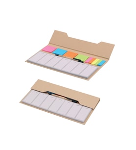 Geri Dönüşümlü Kraft Haftalık Planlayıcı Bloknot Seti - Yapışkanlı Not Kağıdı Post-it Ve Kalemli