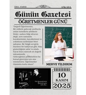 ÖĞRETMENLER GÜNÜ HEDİYE POSTERİ