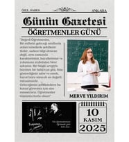ÖĞRETMENLER GÜNÜ HEDİYE POSTERİ