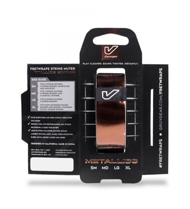 Gruv Gear FW1-BRZ-SM FretWrap Metals Bronze (Small) Bronz Renk, 4 Telli Bas ve 6 Telli Elektro Gitar Uyumlu, Klavye Susturucu