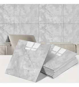 Gri Mermer Desen Duvar Sticker (30x30)