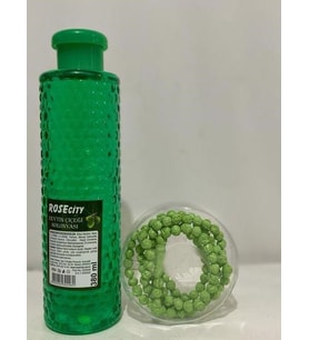 Rosecity 380ML Zeytinçiçeği Kolonya Alana Gül Kokulu 99'lu Açık Yeşil Renkli Tesbih Hediye