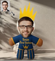 BK Gift Kişiye Özel Benim Babam Kral Tasarımlı Kral Bebek Yastık-2, Babaya Hediye, Babalar Günü Hediyesi