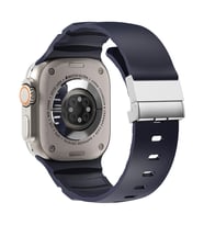 Apple Watch 10 46mm Uyumlu Zore KRD-145 Metal Tokalı Silikon Kordon