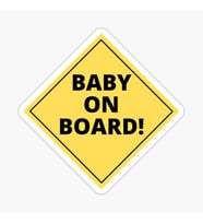 Arabada bebek var Baby On Board Sticker Etiket 19CM md10