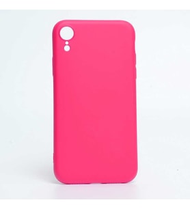 Apple iPhone XR 6.1" Kılıf İçi Kadife Özel Tasarım Esnek Yumuşak Pürüzsüz (Koyu Pembe)