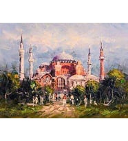 Ayasofya Sayılarla Boyama Seti 40x50 cm (Tuvale Gerili)