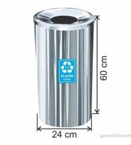 Garanti Metal 1803 Plastik İçin Geri Dönüşüm Çöp Kovası (27 Litre)