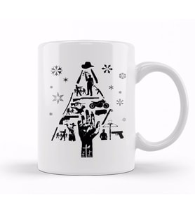 Walking Dead Christmas Tree Silhouette Kupa Bardak Porselen