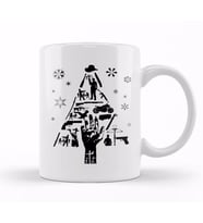 Walking Dead Christmas Tree Silhouette Kupa Bardak Porselen