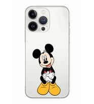 Apple iPhone 13 Pro Max Uyumlu Kamera Korumalı Tıpalı Kapak Mickey Mouse TasarımlıŞeffaf Kılıf