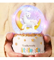 Unicorn Dönen Işıklı Müzikli Püskürtmeli Büyük Boy Kar Küresi