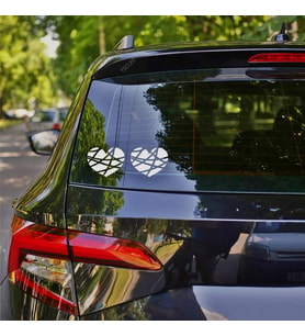 Kırık Kalp Araba Oto Sticker Yapıştırması_76