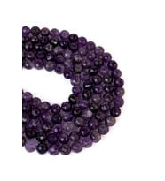 8 MM Faset Kesim Ametist Taşı Dizi (Mor)