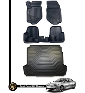Renault Flunce 2019 3D Havuzlu Paspas Ve Bagaj Havuzu İkili Set