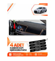 MITSUBISHI LANCER (2007-2015) Uyumlu Ön Torpido Koruma Kılıfı Halısı - Siyah Kahverengi