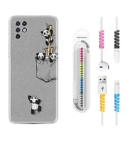INFINIX Note 11 Pro Note 10 Hot 9 Play Kılıf Kablo Koruma Spiral Silikon Pandalar 1798