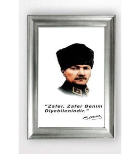 Gümüş Çerçeveli Atatürk Tablo cv1395