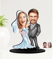 Kişiye Özel Karikatürlü  Sevgililer Günü Hediyesi   MDF Biblo