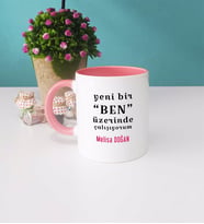 Yeni Bir Ben Kupa Bardak Pembe