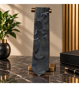 e38 EL İŞÇİLİĞİ ERKEK RENKLİ EBRU KRAVAT 150*5 cm - 6690