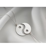 Gümüş  Çift Yin Yang Kolye