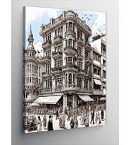 Kanvas Tablo Siyah Beyaz Şehir
