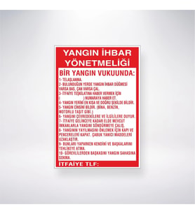 Yangın İhbar Yönetmeliği