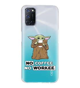 Oppo A52/A72/A92 Uyumlu Yoda Coffee Tasarımlı Şeffaf Telefon Kılıfı