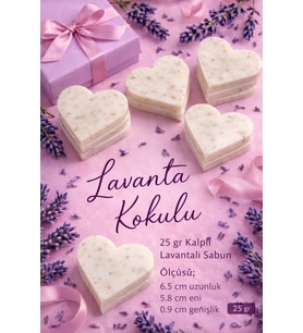 5 Adet Kalpli Sabun  Hediyelik Sabun  Lavanta Kokulu Hediye Sabun - Anneler Günü Hediye