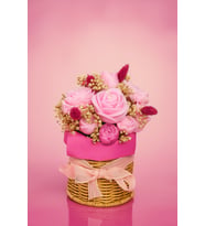 MUM ÇİÇEK SEPETİ (Pembe-Pembe-Pembe)