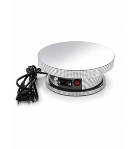 Silver Elektrikli Döner Stand 18 cm – Motorlu Ürün Sergileme Standı