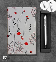 Kişiye Özel Co Notes Marka Çizgisiz Not Defteri & Beyaz Renk Metal Touch Pen Roller Kalem Hediye Seti