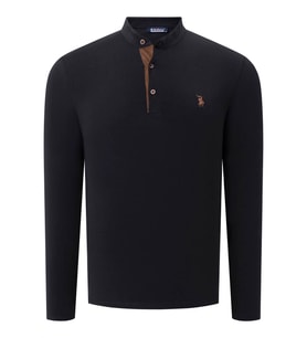 V4009 DEWBERRY ERKEK SWEATSHIRT-DÜZ SİYAH